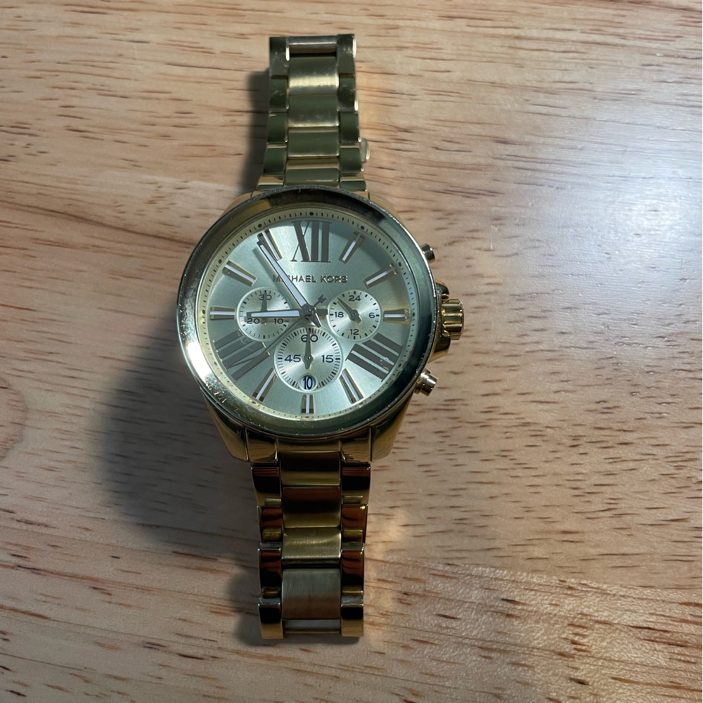 Michael Kors Chronograph Gold-tone Stainless Steel Bracelet Watch